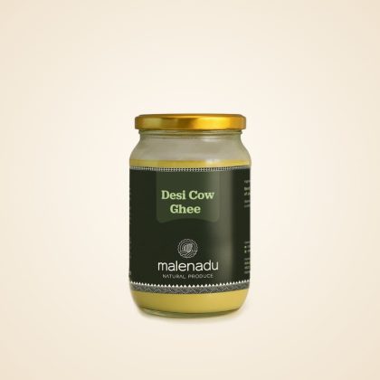 Desi Cow Ghee jar by malenadu, front view