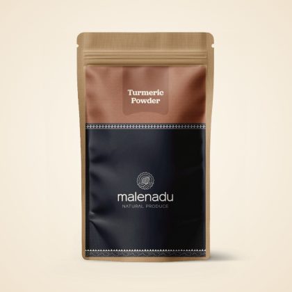 Turmeric Powder pack by malenadu, front view