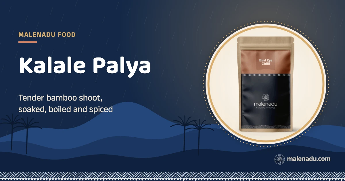 Kalale palya: Tender bamboo shoot, soaked, boiled and spiced, an illustration by malenadu