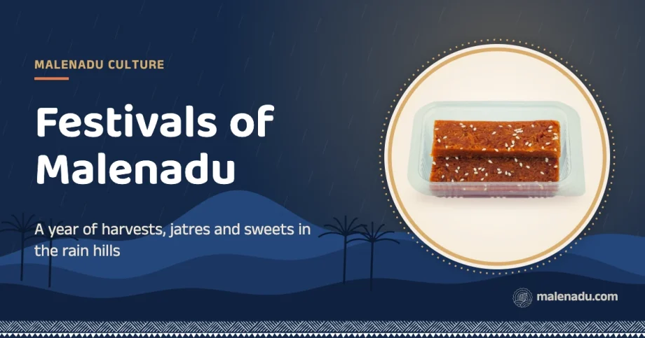 Malenadu festivals: A year of harvests, jatres and sweets in the rain hills, an illustration by malenadu