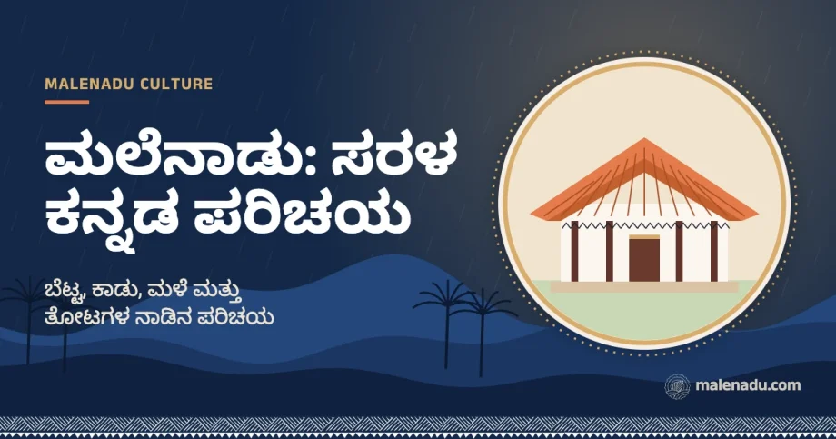 Malenadu in kannada: ಬೆಟ್ಟ, ಕಾಡು, ಮಳೆ ಮತ್ತು ತೋಟಗಳ ನಾಡಿನ ಪರಿಚಯ, an illustration by malenadu