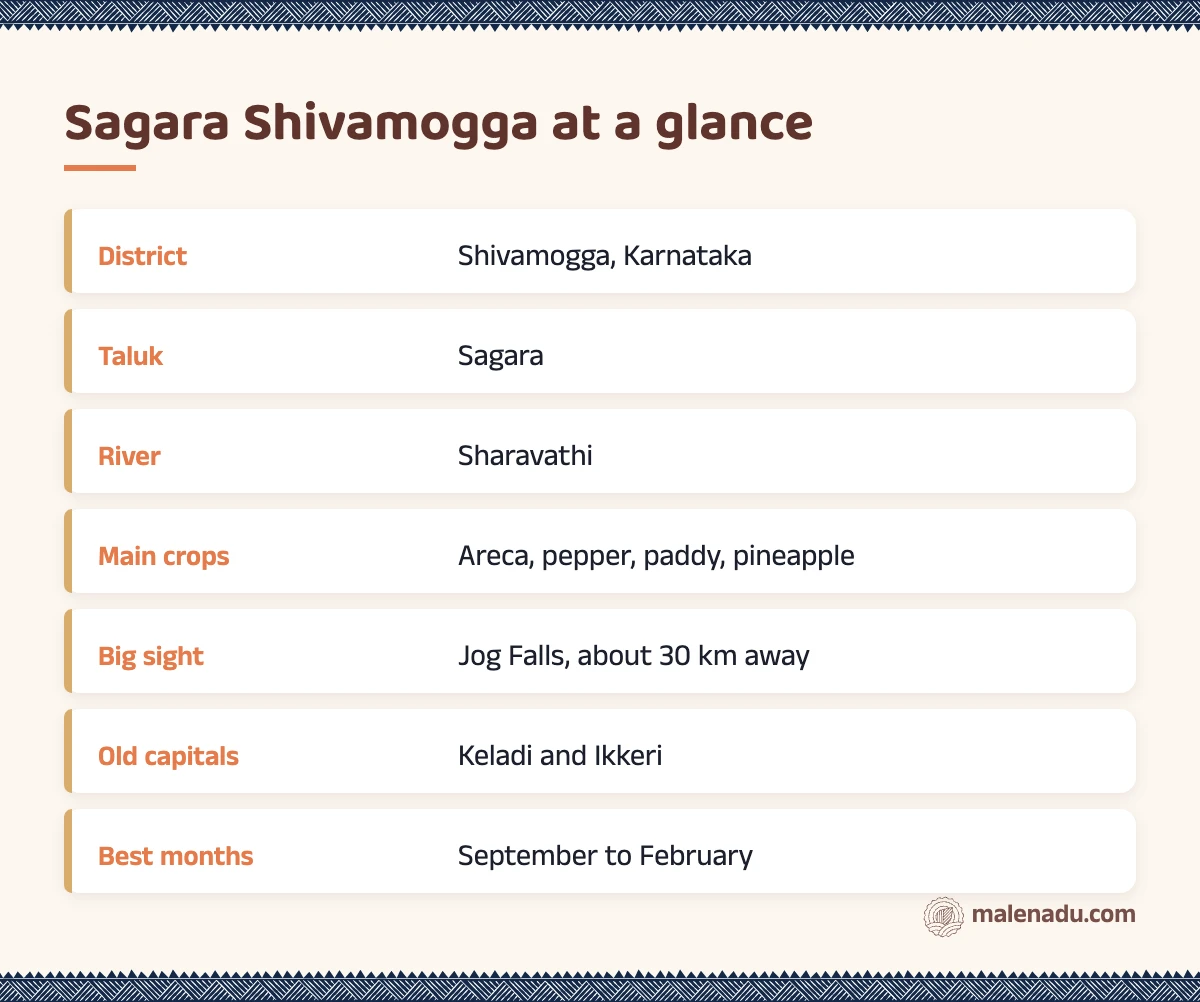 Sagara Shivamogga at a glance: an illustrated summary card by malenadu